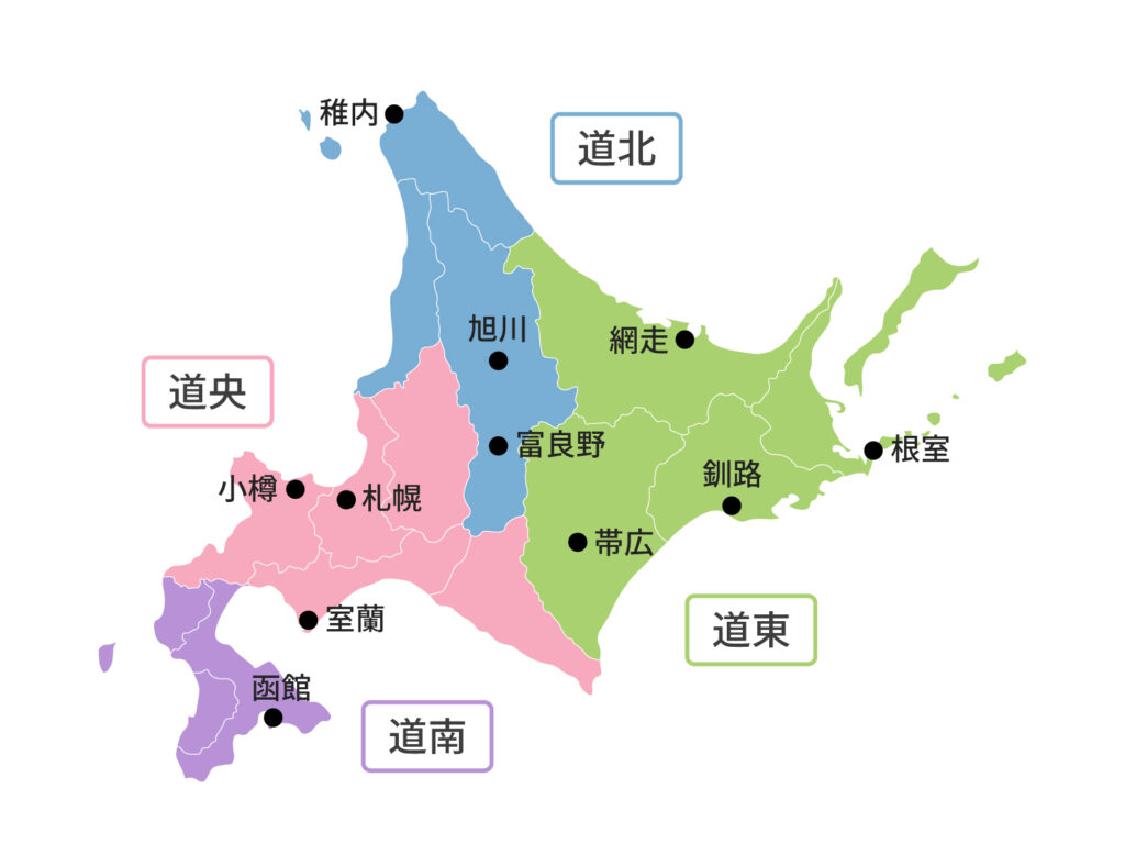 北海道の地図