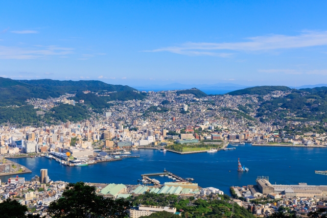 稲佐山展望台から見た長崎の街並み