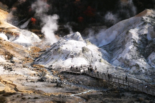 登別温泉の地獄谷